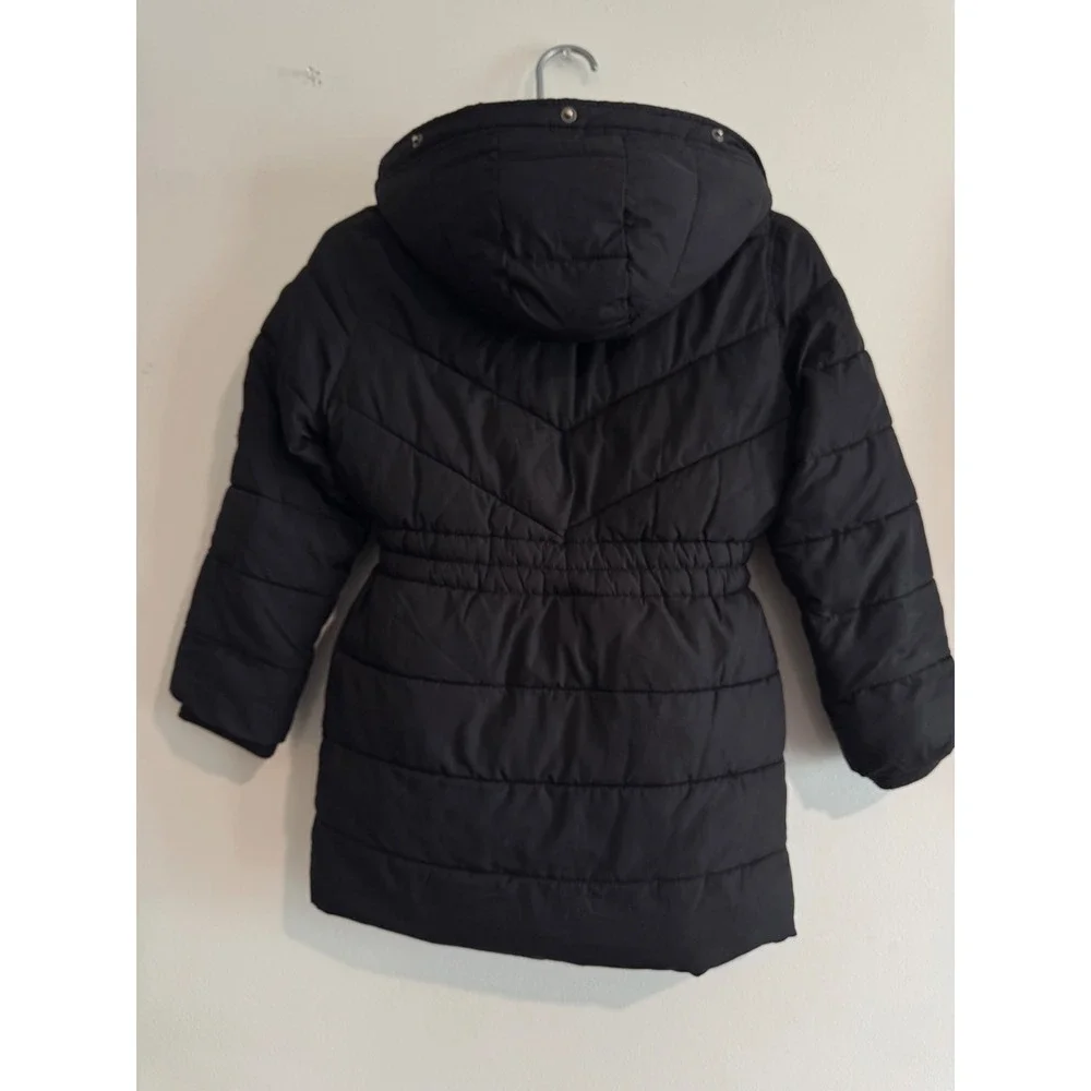 Abercrombie & Fitch A&F Ultra Puffer Jacket Girls 7/8 Black Lined Parka Coat